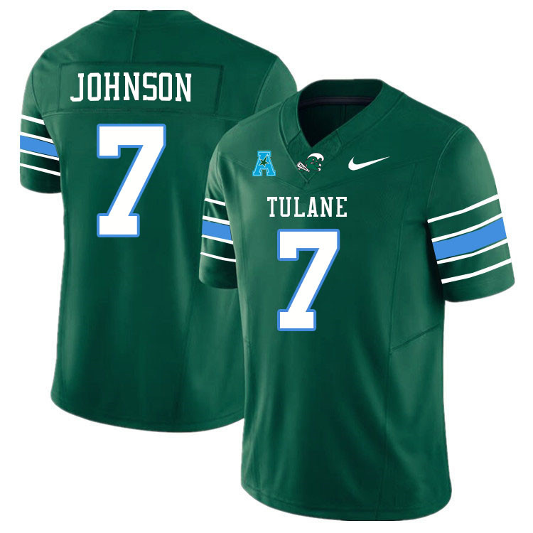 Tulane Green Wave #7 Patrick Johnson College Football Jerseys Stitched Sale-Green